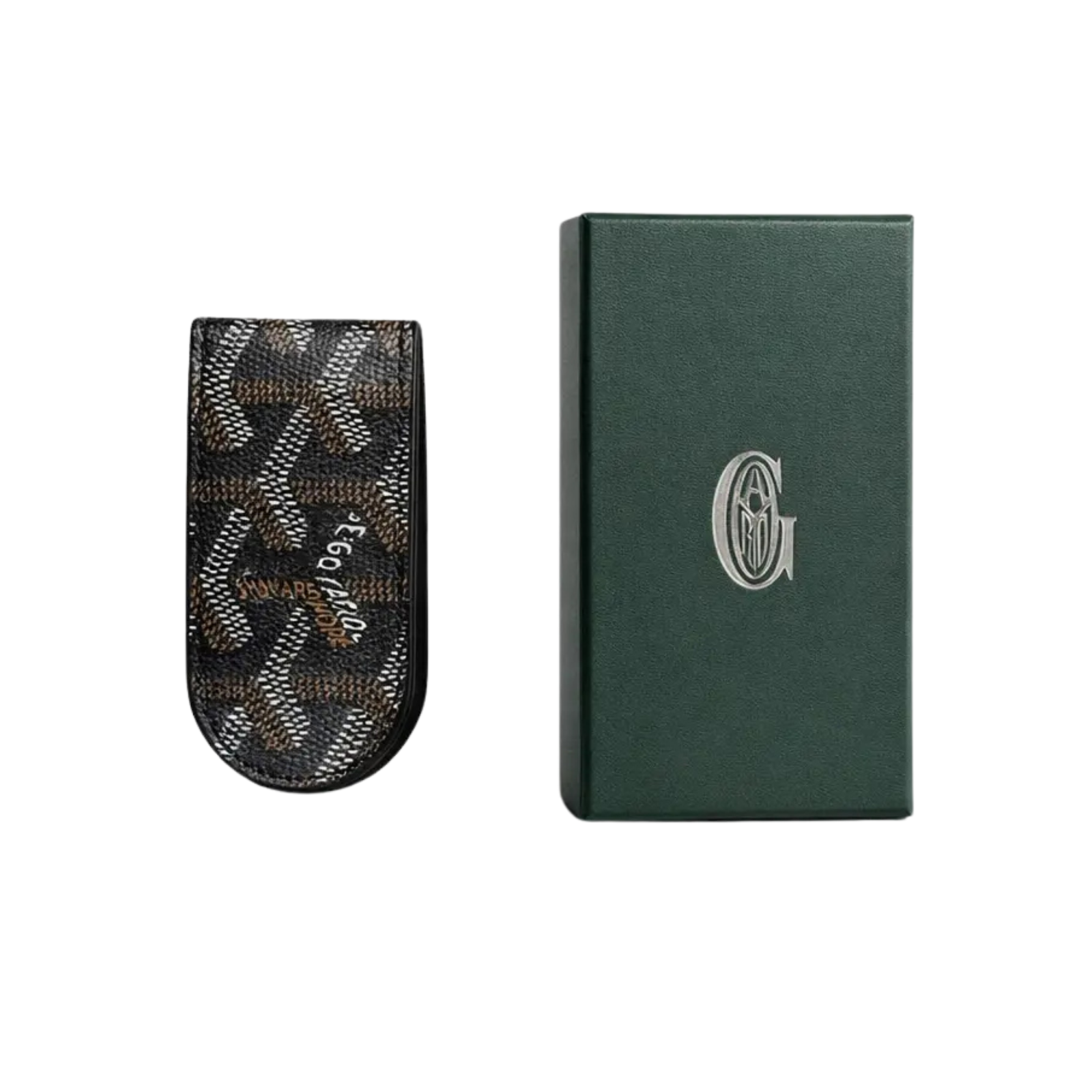 Goyard Monogram Deri Manyetik Para Klipsi Para Tutacağı
