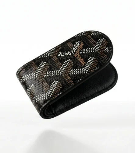 Goyard Monogram Deri Manyetik Para Klipsi Para Tutacağı
