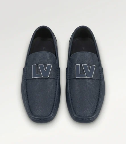 Louis Vuitton Oxford Mavi Deri Monte Carlo Mokasen Ayakkabı