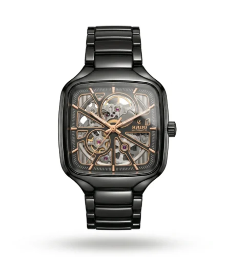 Rado True Square Skeleton Siyah Seramik Otomatik Saat