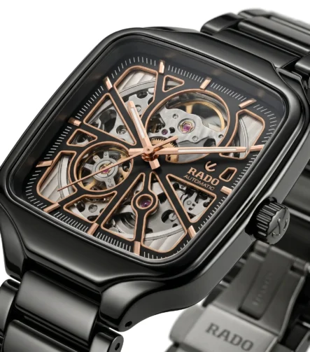 Rado True Square Skeleton Siyah Seramik Otomatik Saat