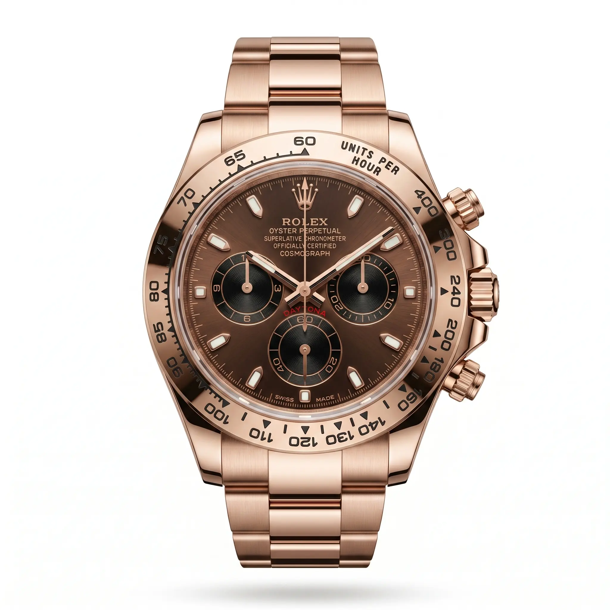 Rolex Daytona Everose Altın Kahverengi Kadran Erkek Saat