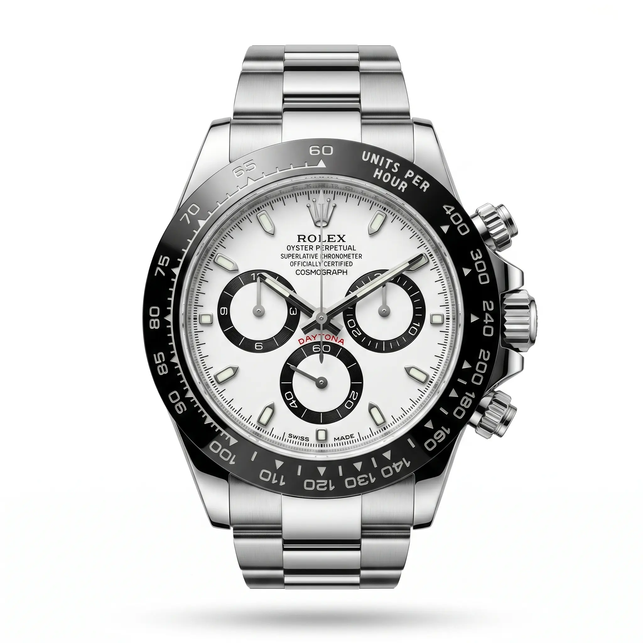 Rolex Daytona Panda ETA Beyaz Kadran Siyah Bezel Erkek Saat