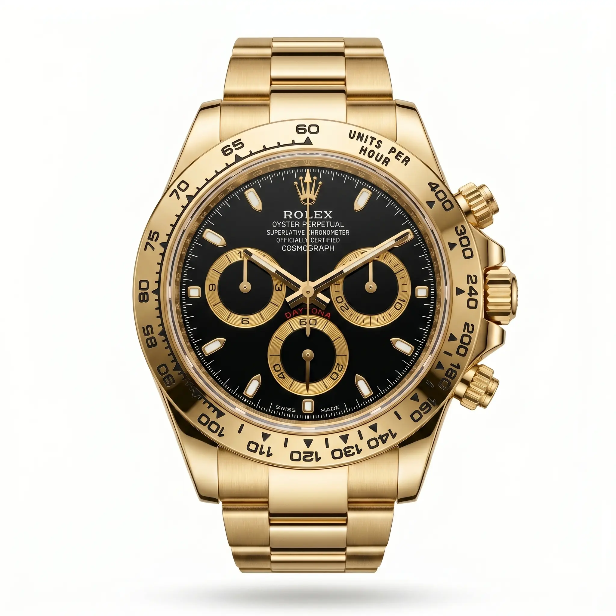 Rolex Daytona Sarı Altın Siyah Kadran Erkek Saat 1 Rolex Daytona Sarı Altın Siyah Kadran Erkek Saat - Görsel 1