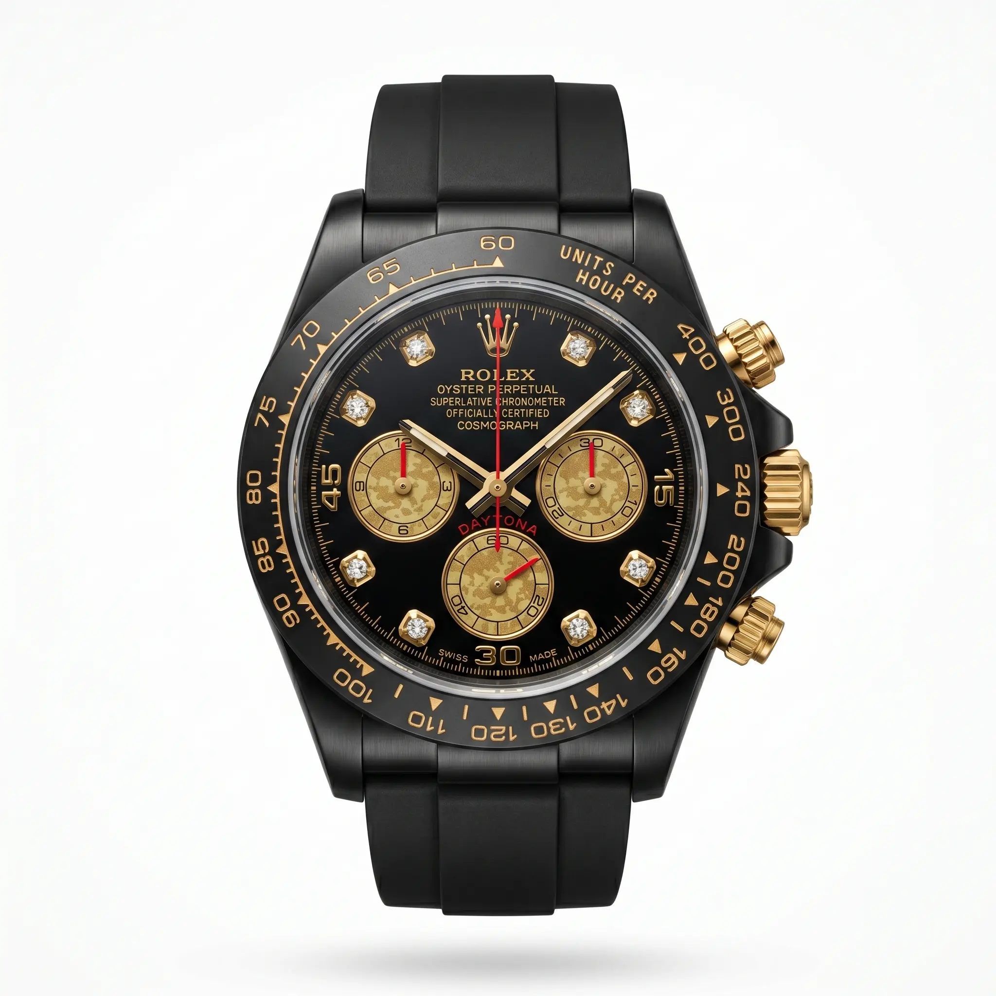 Rolex Daytona Siyah Kadran Pırlanta İndeks Erkek Saat