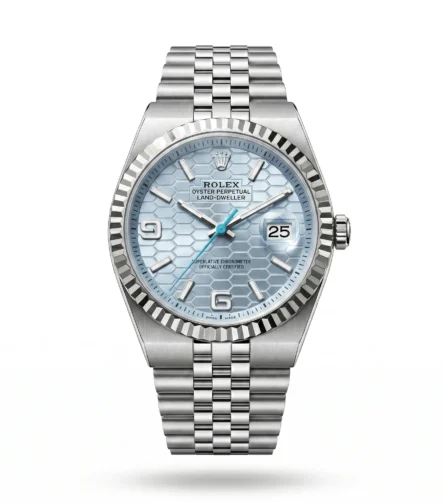 Rolex Land‑Dweller Oyster Perpetual Buz Mavisi Kadran 40mm Erkek Saat