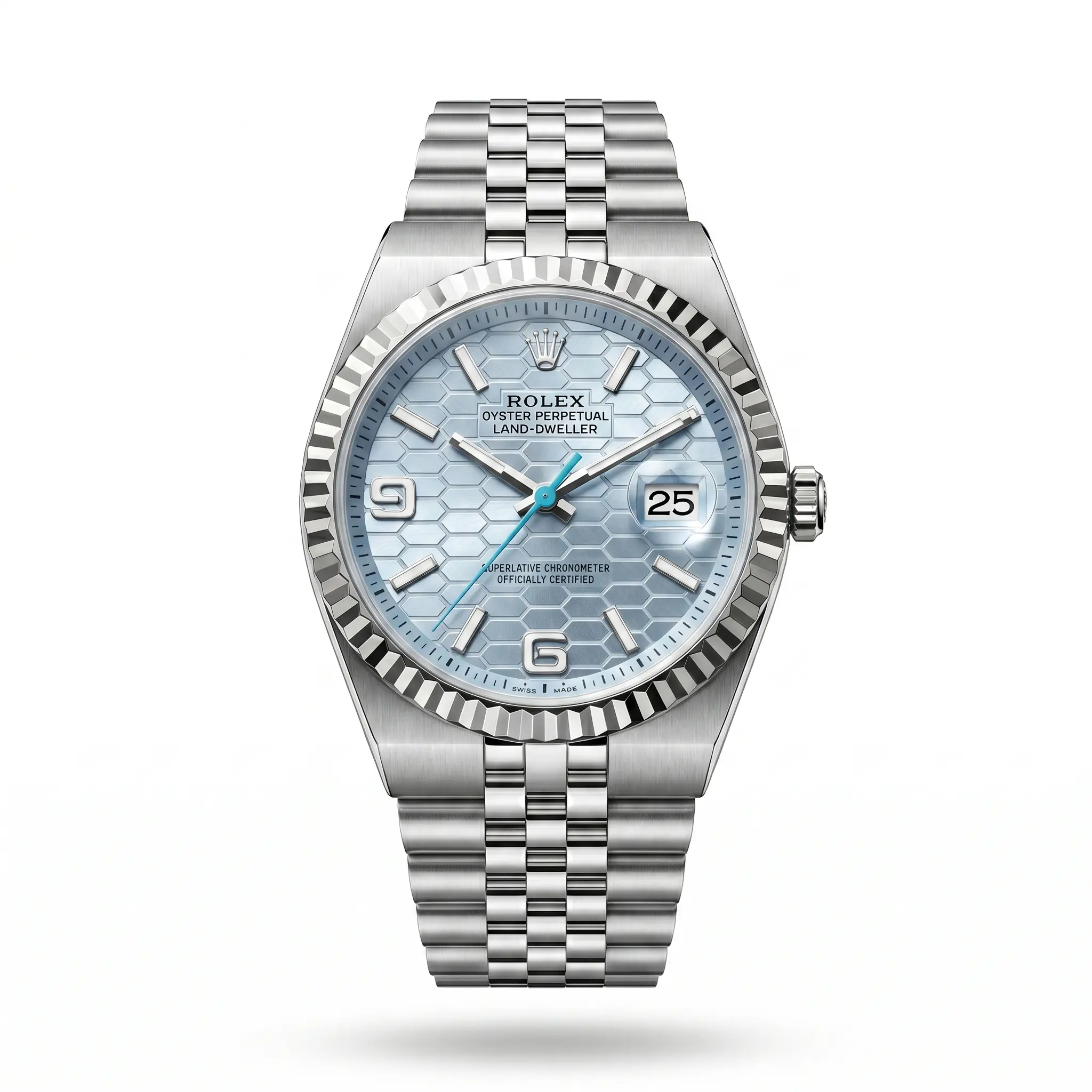 Rolex Land‑Dweller Oyster Perpetual Buz Mavisi Kadran 40mm Erkek Saat