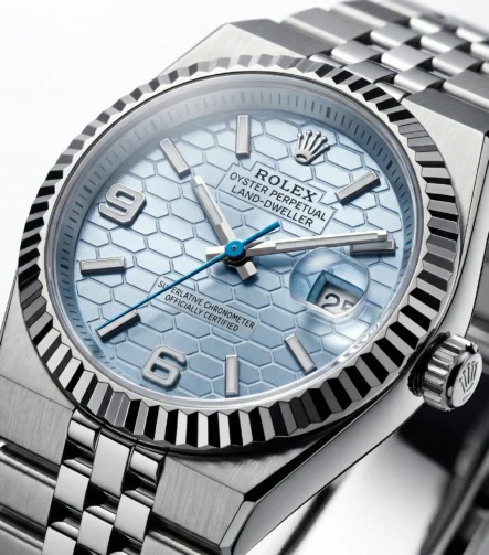 Rolex Land‑Dweller Oyster Perpetual Buz Mavisi Kadran 40mm Erkek Saat