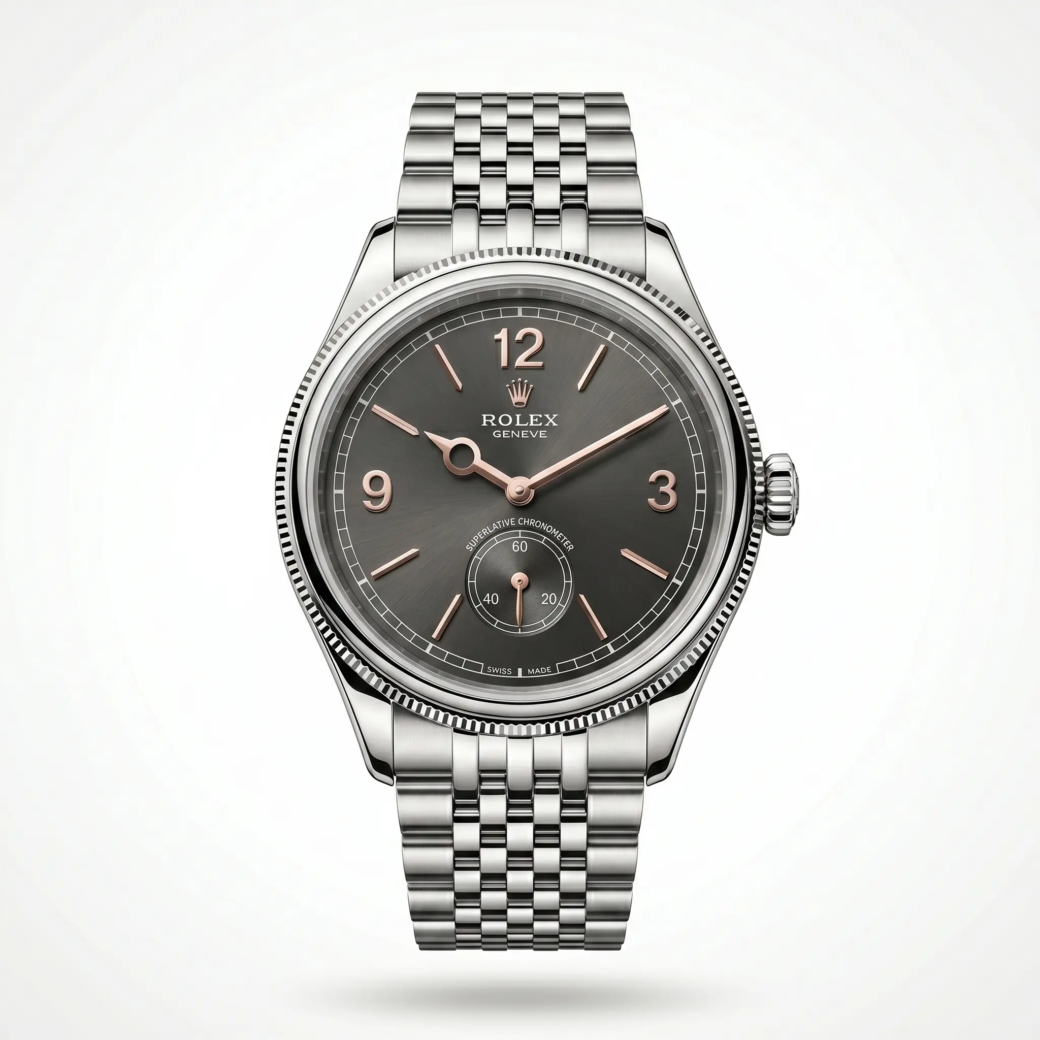 Rolex Oyster Perpetual Chronometer Koyu Gri Kadran Erkek Saat