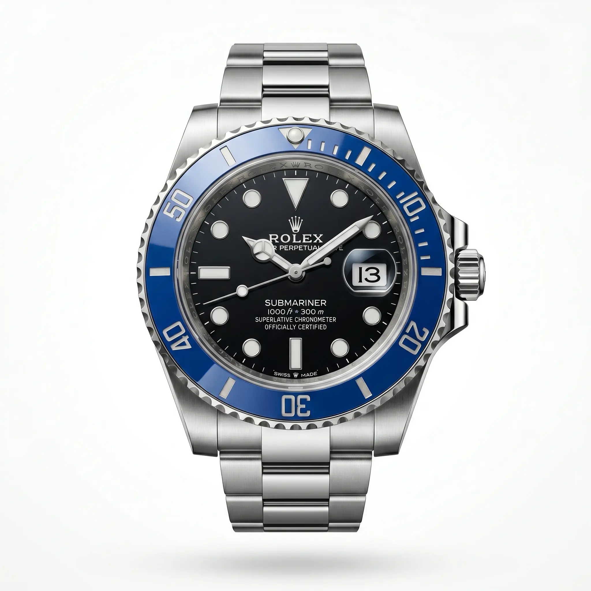 Rolex Submariner Smurf Mavi Kadran Çelik Erkek Saat