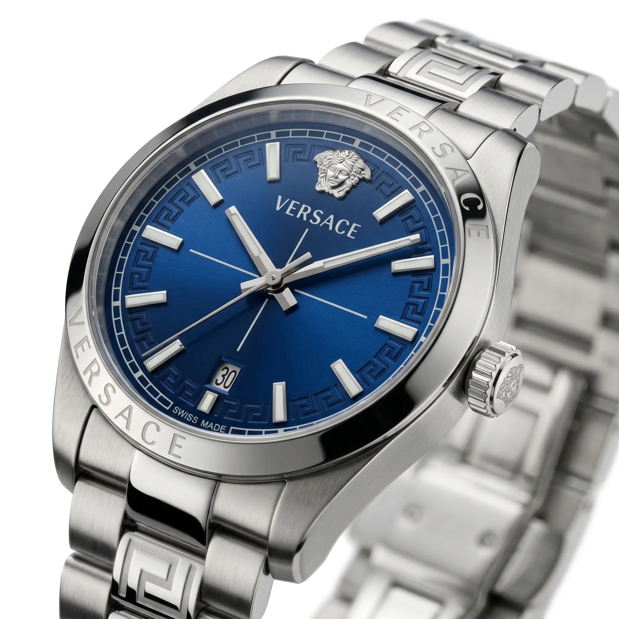 Versace Dylos Mavi Kadran 42mm Çelik Erkek Saati