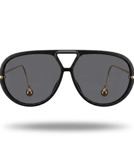 Bottega Veneta New Triangle Geometric Sunglasses Lüks Altın Çerçeveli Gözlük