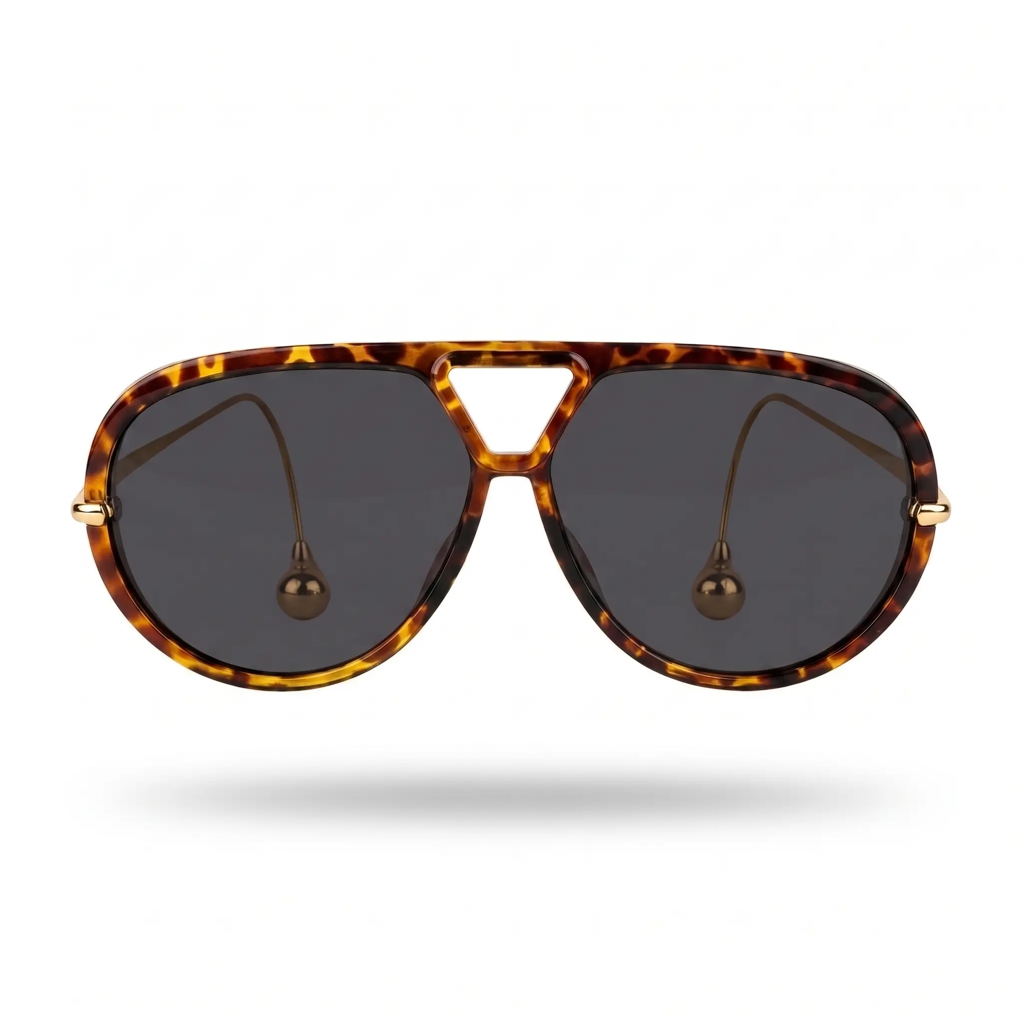 Bottega Veneta New Triangle Geometric Sunglasses Lüks Tortoiseshell Çerçeveli Gözlük