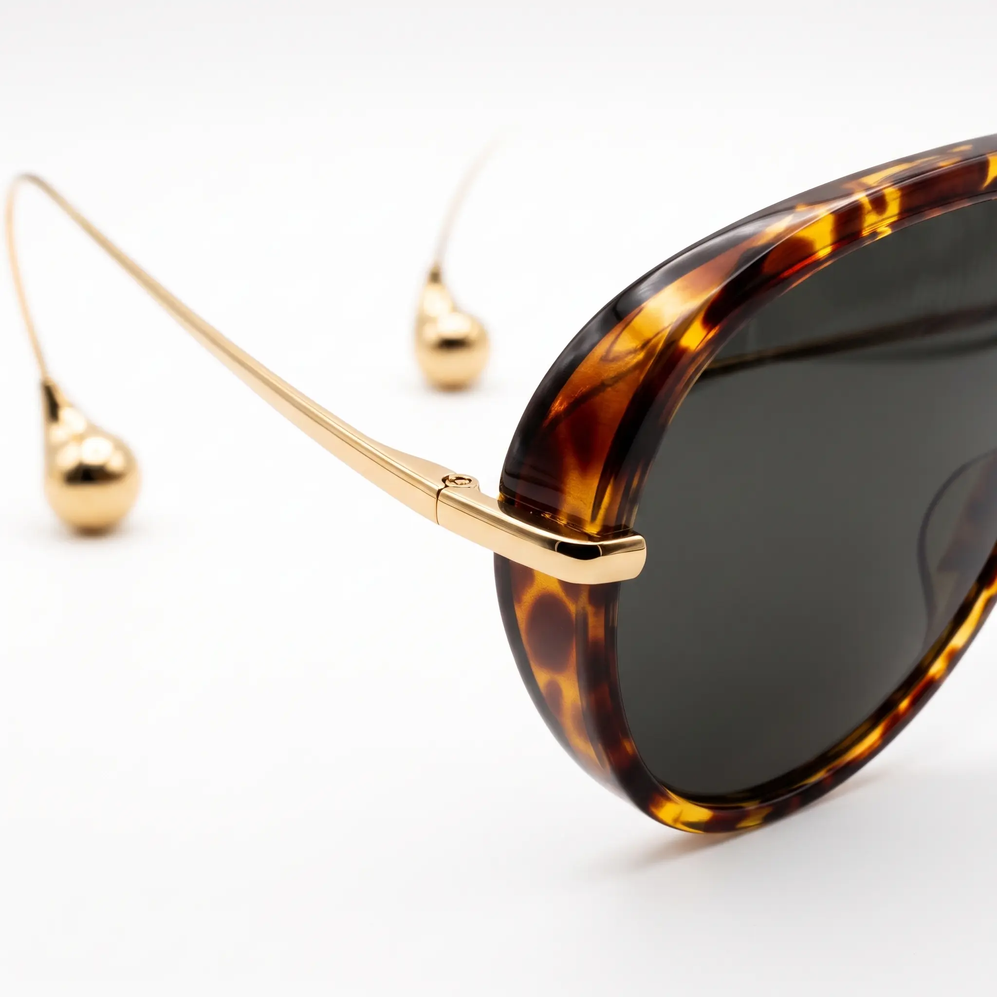 Bottega Veneta New Triangle Geometric Sunglasses Lüks Tortoiseshell Çerçeveli Gözlük