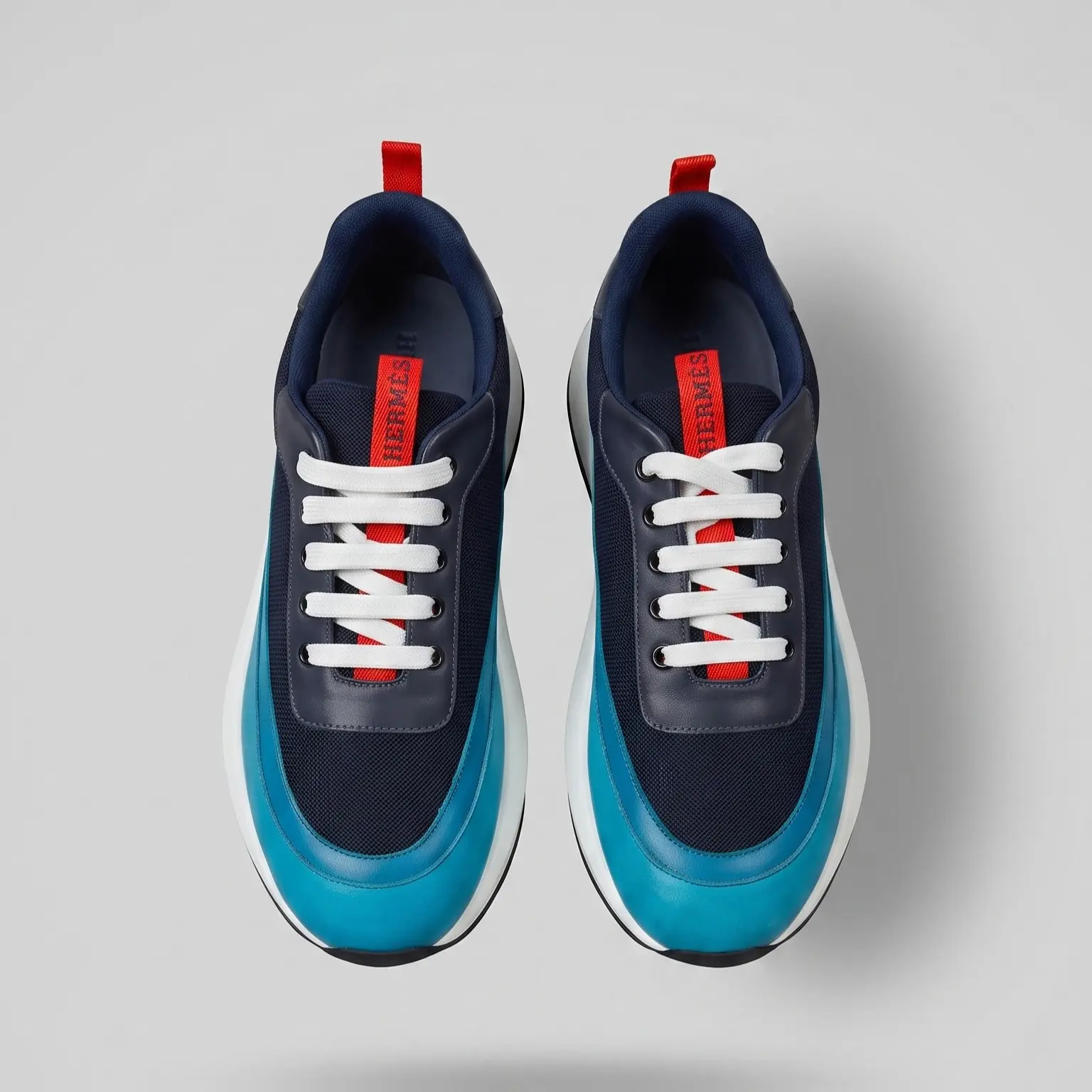 Hermes Gramme Blue Deri Sneakers