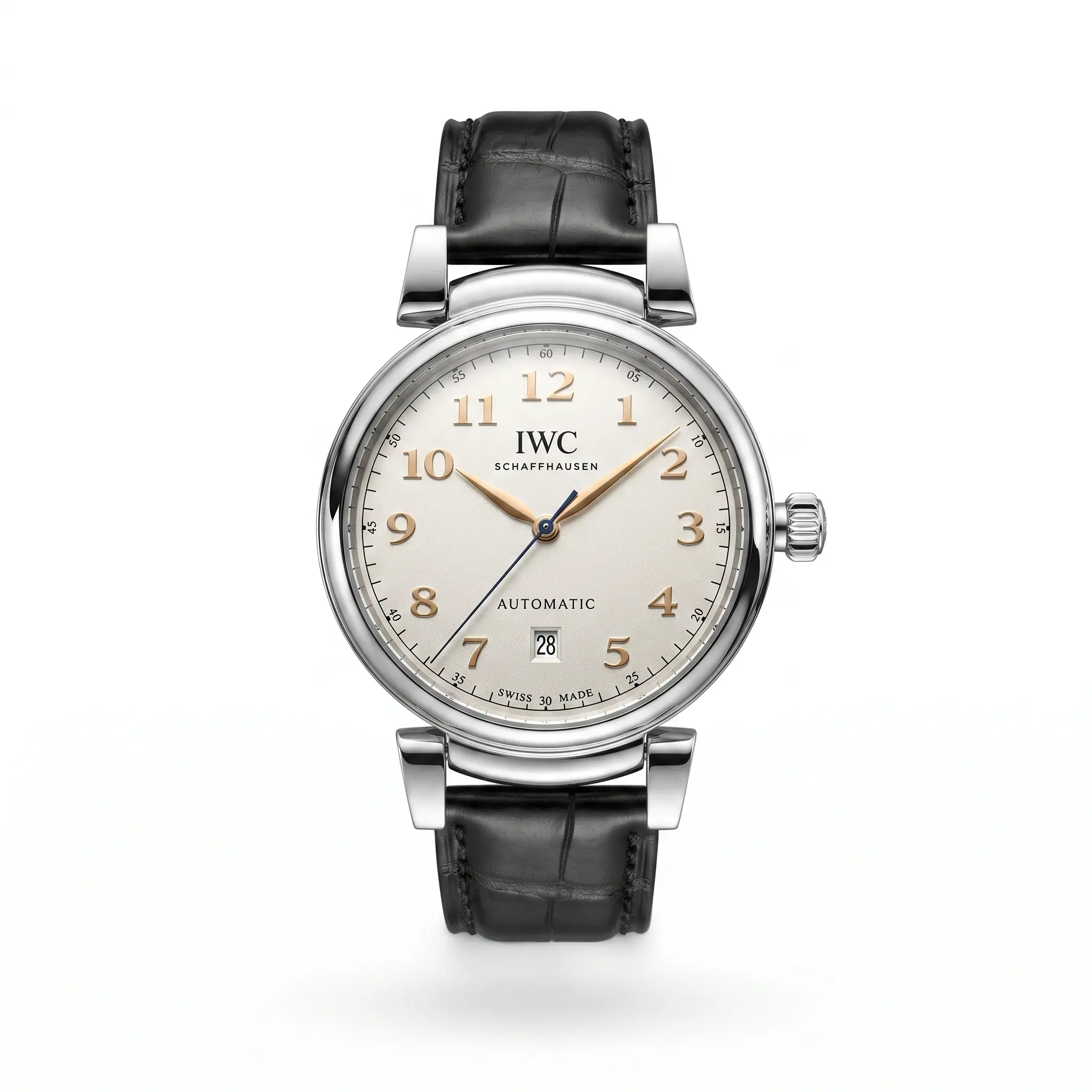 IWC Schaffhausen Automatic Beyaz Kadran Altın Rakamlı Lüks Saat