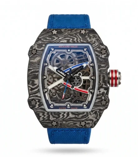 Richard Mille Vanguard Geneve Karbon Kompozit İskelet Kadran Mavi Kayışlı Saat