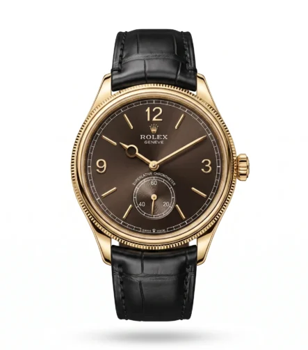 Rolex Geneve Superlative Chronometer Altın Kasa & Deri Kayışlı Lüks Saat