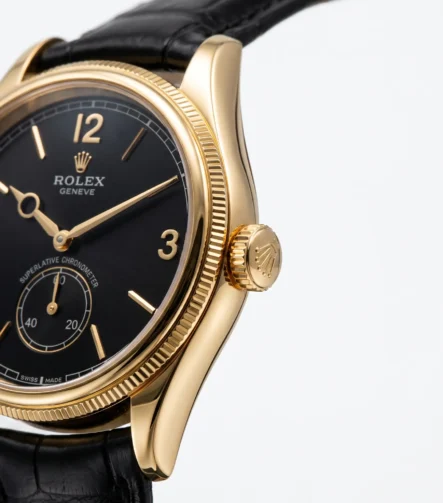 Rolex Geneve Superlative Chronometer Altın Kasa & Deri Kayışlı Lüks Saat