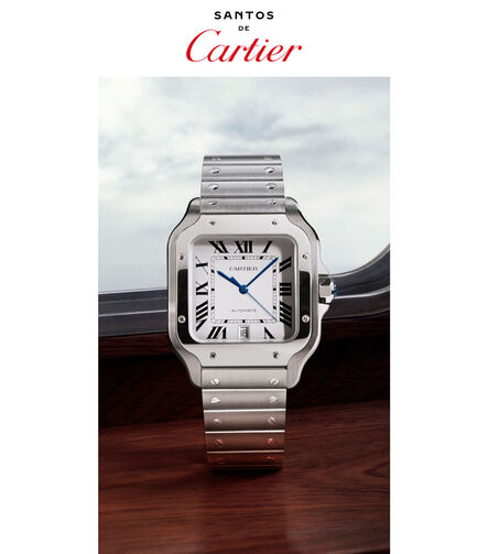 Santos de Cartier Large Beyaz Kadran